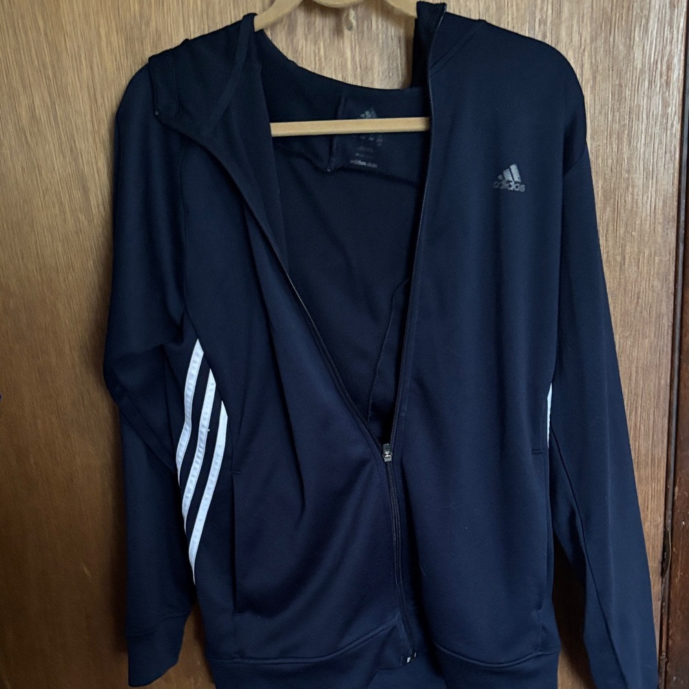Adidas Navy blueHoodie with White Stripes
